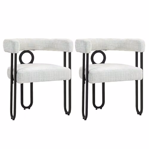 Tavolo e sedie da pranzo AIORBER set di 2, set di sedie da pranzo in velluto con schienale rotondo design, sedie da cucina comode tavolo e sedie da pranzo, sedie moderne comode per sala da pranzo soggiorno camera da letto ufficio