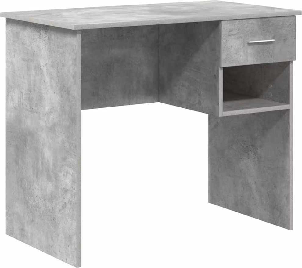 Scrivania Grigio cemento 90 x 49 x 75 cm Legno multistrato