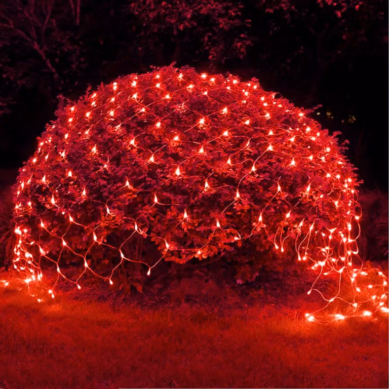 3X2M 200LED luce rete esterna interna tenda luminosa decorazione natalizia 8 modi luci fata per cespugli giardino balcone luci di Natale rosso