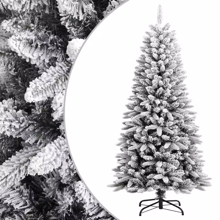 The Living Store Albero di Natale Artificiale innevato 120 cm PVC&PE