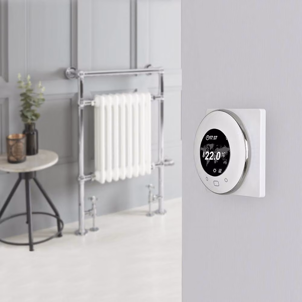 Scaldalviette Misto Tradizionale Bianco – 930mm x 620mm –  Con Termostato Wi-Fi e Copri Cavo