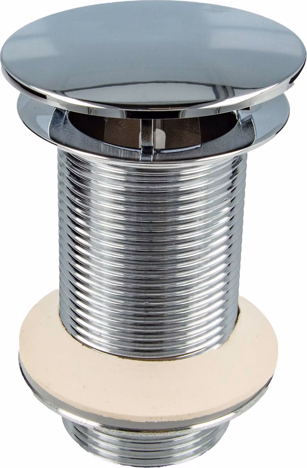 Valvola di scarico tecuro Design da 1 1/4 pollici, non chiudibile, per lavabo, in acciaio inossidabile cromato
