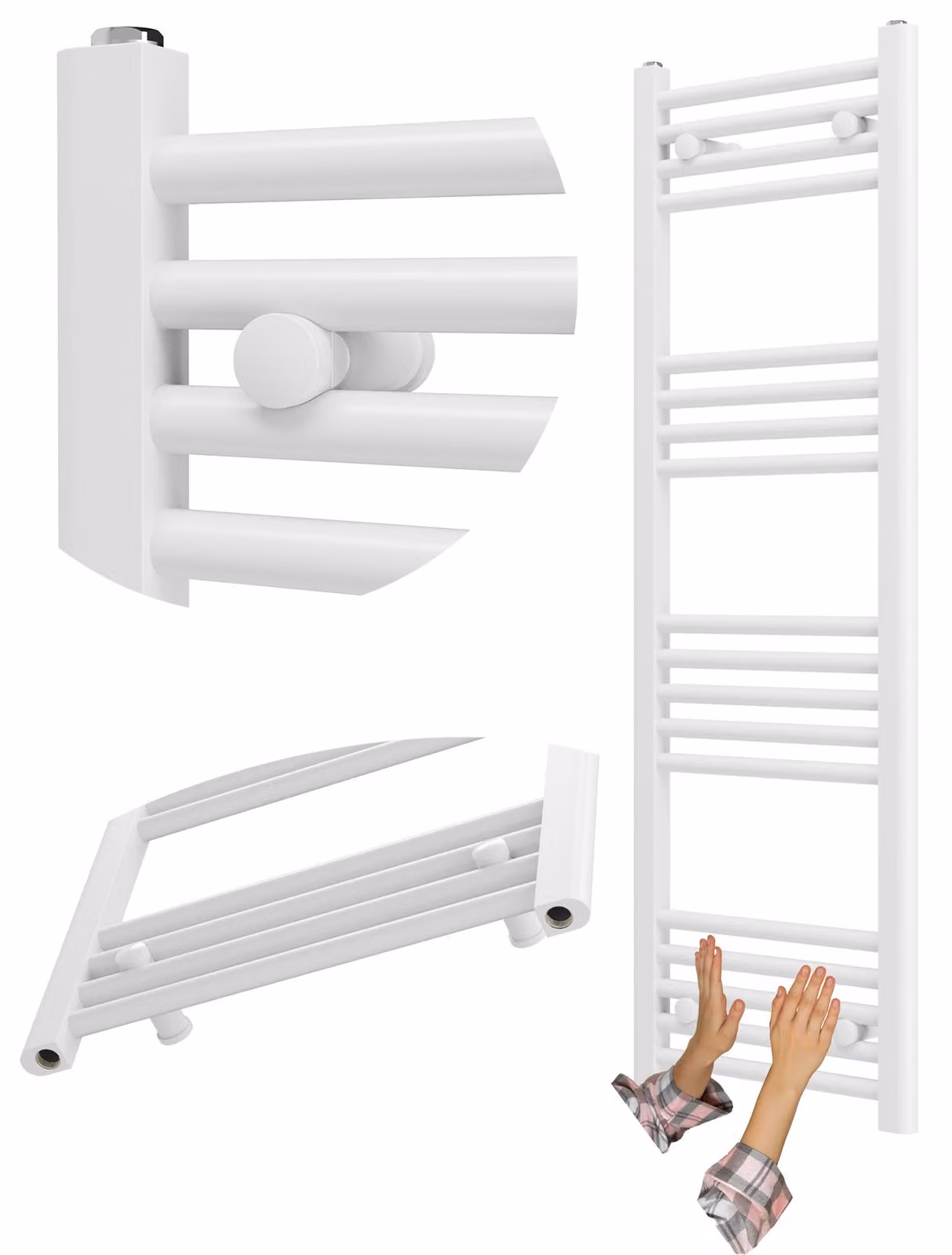 Granitan - Radiatore da bagno - Scaldasalviette - 40x120 cm - Bianco - Scaldasalviette - BRENO