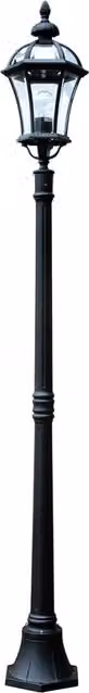 Lanterna da giardino retrò nera 192cm E27 60W Ledbury