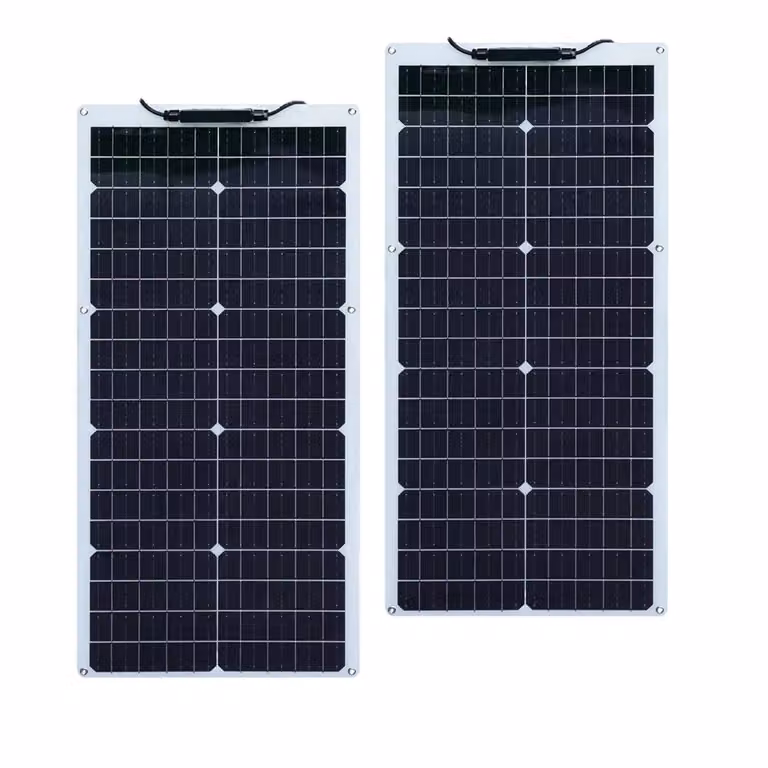 Pannello solare monocristallino flessibile, alta efficienza, design resistente, 100W bianco