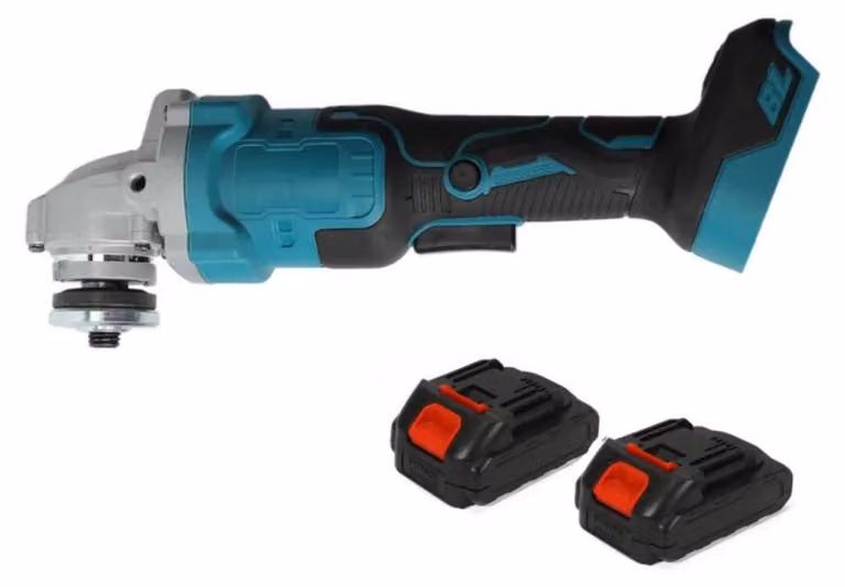 Smerigliatrice angolare, motore brushless, design ergonomico, 2 batterie, EU