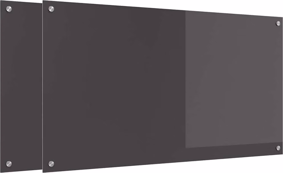 Schienale da cucina 2 pcs Grigio scuro 110 x 60 cm