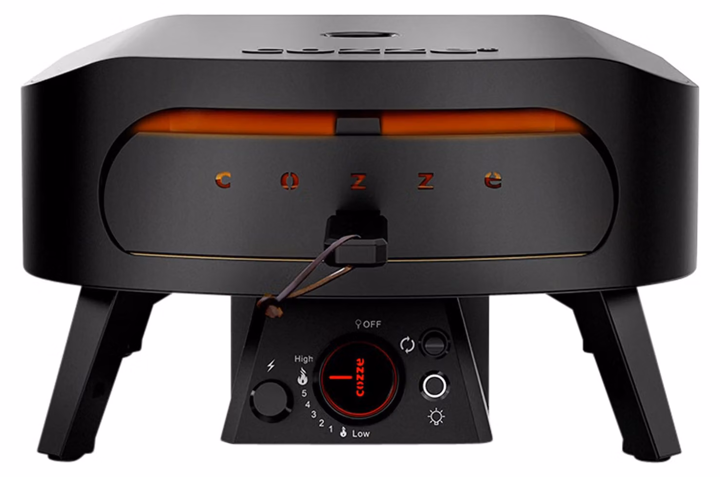 Forno a gas per pizza Cozze® Classic Black Edition 13, con pietra per pizza inclusa, temperatura di cottura fino a 600 °C, superficie di cottura 34,5 x 34,5 cm, dimensioni dell'apparecchio 50 x 50 x 29,5 cm, acciaio / cordierite, nero"
