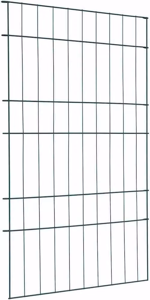 Set di 8 recinzioni per stagni, colore verde, acciaio, dimensioni 50 x 80 cm. Recinzione per esterni, ideale per terrazze, come elemento divisorio e di protezione, realizzata in metallo resistente