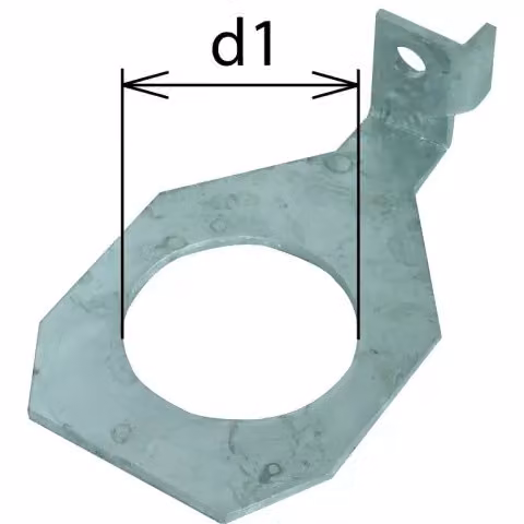 Stafetta di collegamento Dehn IF1 angolata, diametro di foratura d1 48 mm 923348