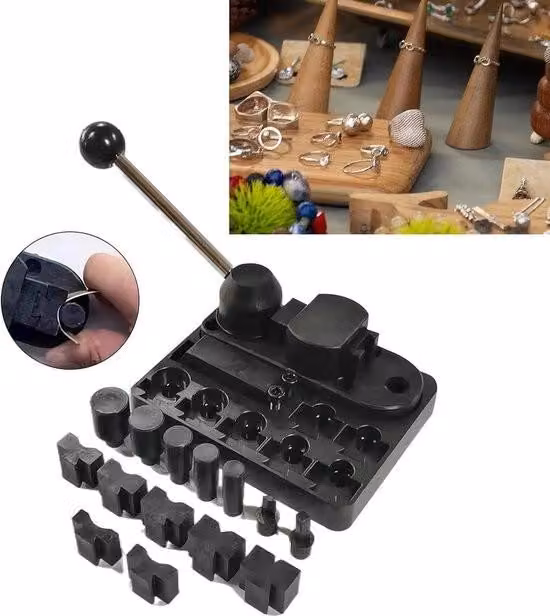 Piegatrice per gioielli, strumenti di piegatura multifunzionali per orecchini ad anello, strumenti manuali per la creazione di gioielli per piegatrici di anelli, per la riparazione di gioielli