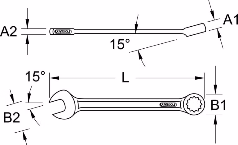 KS Tools BRONZEplus Chiave combinata 23 mm