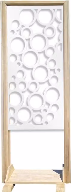 Signorbit CIRCLE Separè Paravento Modulabile in Legno e PVC Bianco L: 70 cm, H: 190 cm, P: 50 cm – 1