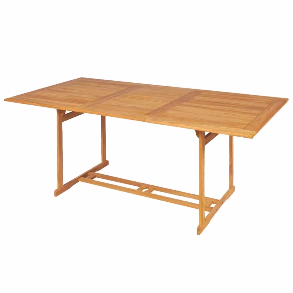 vidaXL Set da pranzo da giardino in teak massiccio da 9 pezzi