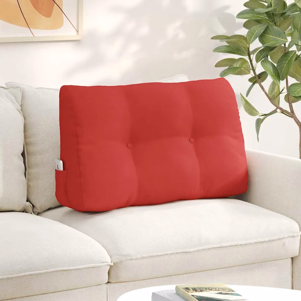 Cuscino per schiena ergonomico vidaXL rosso con rivestimento rimovibile L 80 x P 24 x H 50 cm