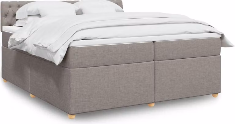 Maison Exclusive - Letto boxspring con materasso Taupe 200x200 cm Tessuto