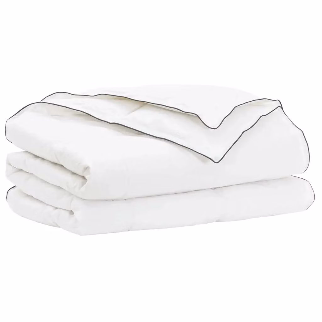 Piumone vidaXL in 100% cotone bianco traspirante per adulti L 200 x P 240 cm – 2
