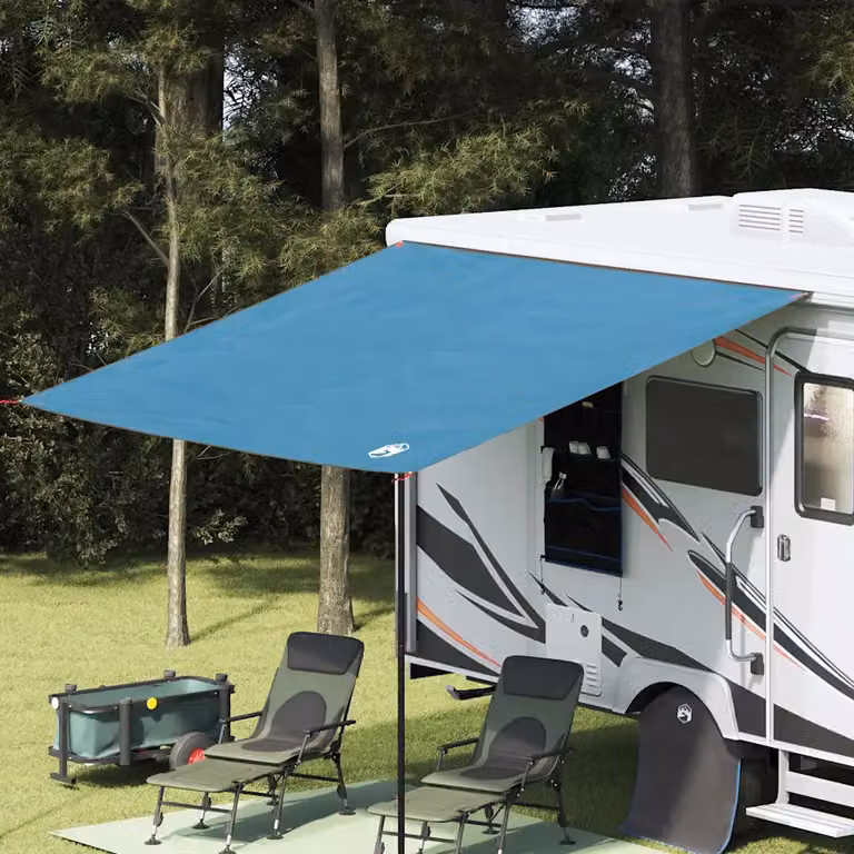 vidaXL Tendone da caravan Blu 240 x 350 cm taffetà Impermeabile