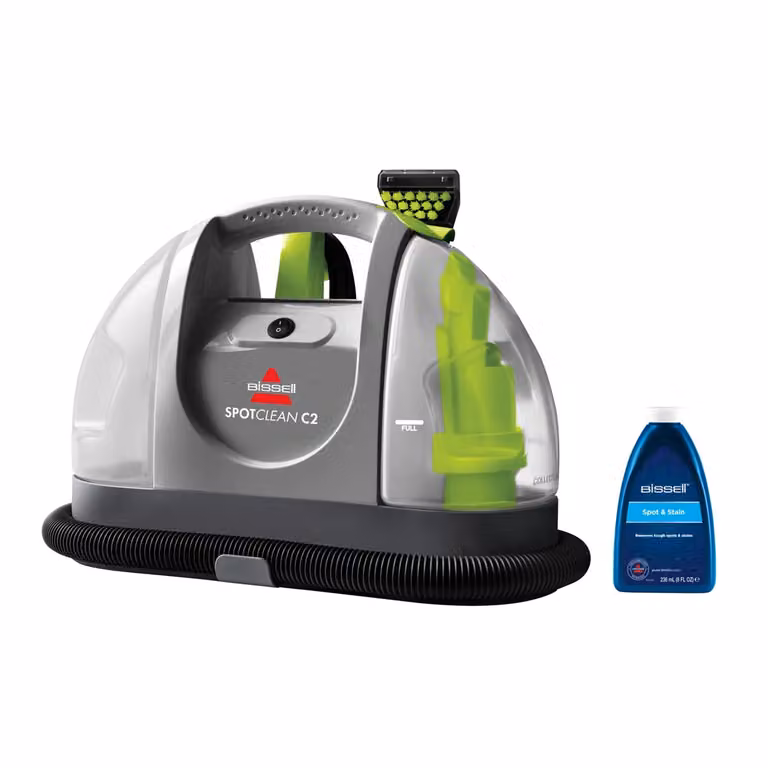 Bissell SpotClean C2 Pulitore Portatile per Tessuti 3in1 da 340 Watt, Grigio e Verde