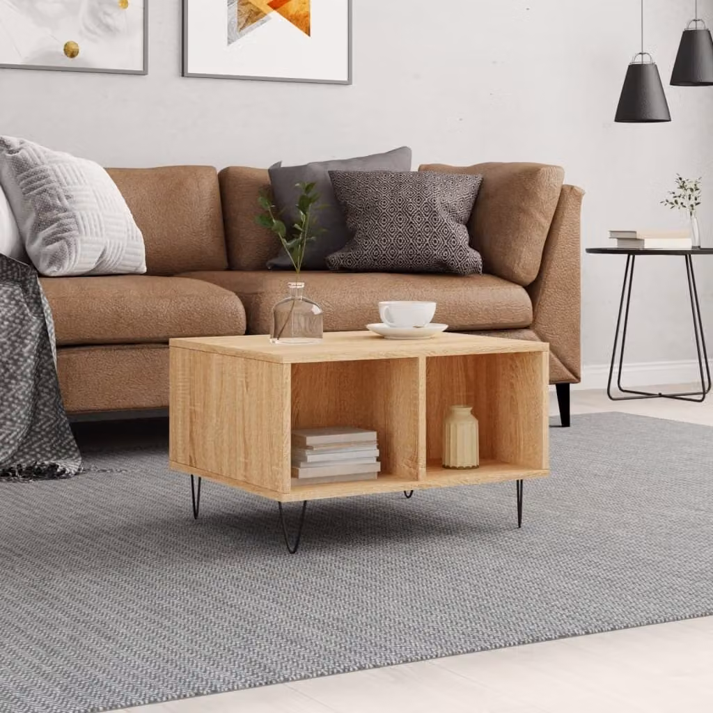 Maison Exclusive - Tavolino Sonoma in rovere 60x50x36,5 cm Materiale ligneo