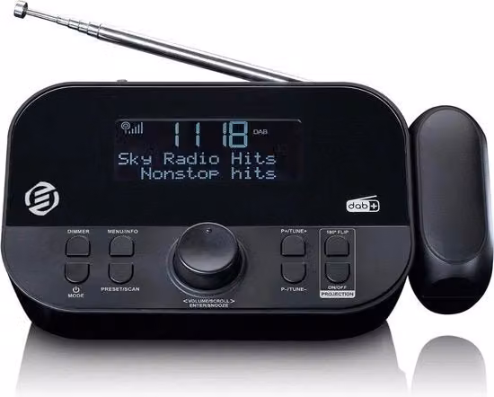 Radio con Sveglia DAB+ Alimentazione a Cavo, Colore Nero