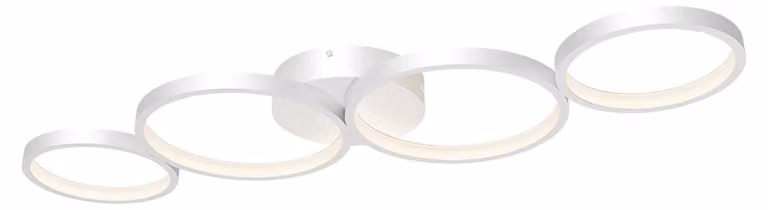 Braytron Moderna plafoniera LED di design dimmerabile 3CCT 3000-6500K telecomando 60W anelli bianco