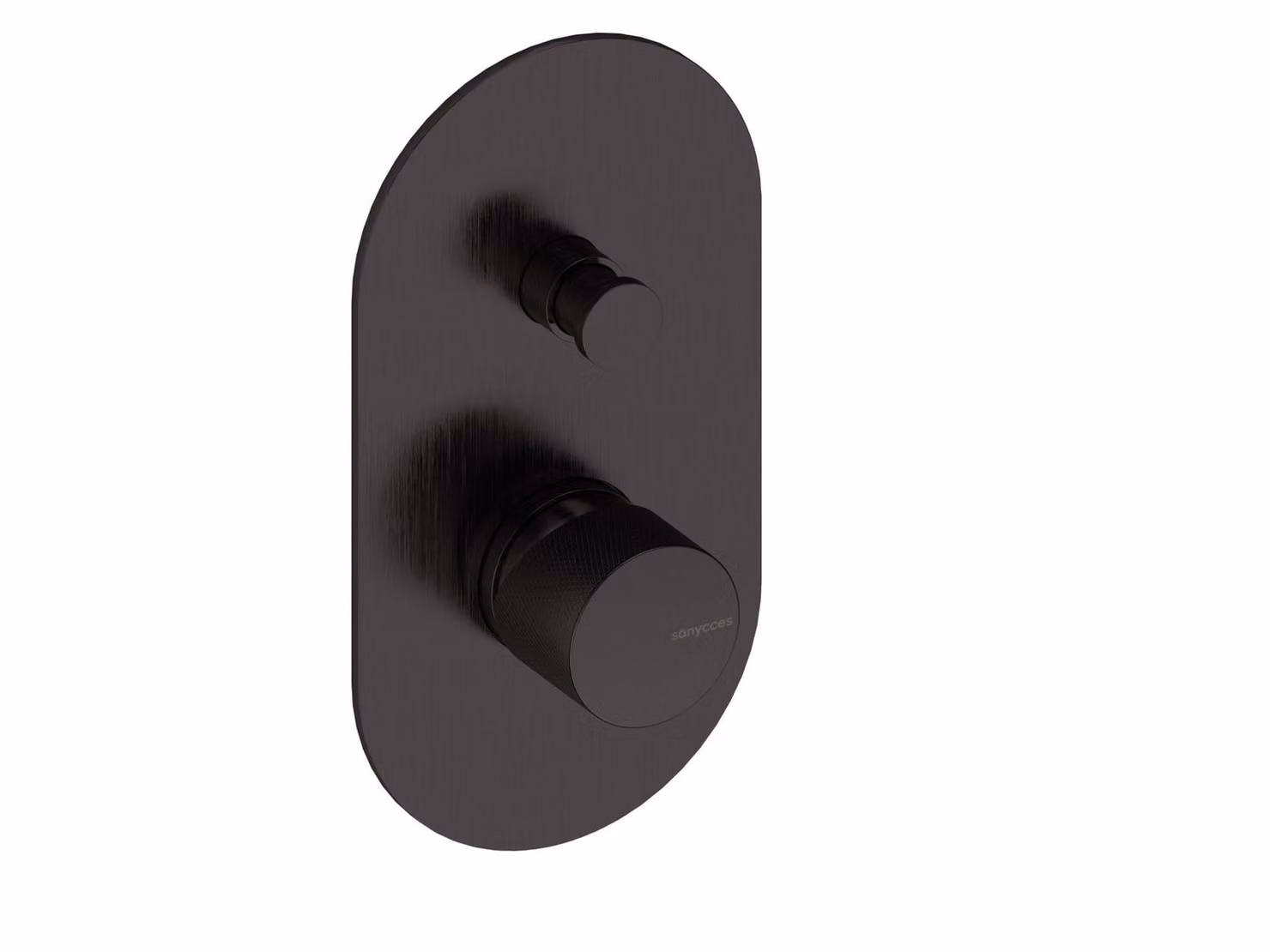 SANYCCES LOOP K Miscelatore doccia a 2 vie da incasso con corpo da incasso, nero metallizzato