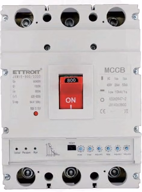 Interruttore Scatolato Magnetotermico ETTROIT MCCB 3P Regolabile 630A-800A 50kA AC 400V IP20 IEC60947-2 – 1