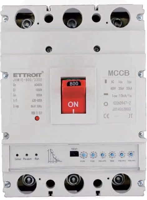 Interruttore Scatolato Magnetotermico ETTROIT MCCB 3P Regolabile 630A-800A 50kA AC 400V IP20 IEC60947-2