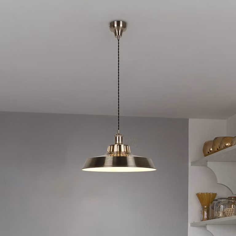 COREP Lampada a sospensione Thelma, dimmerabile, Alluminio / Grigio / Zincato, Soggiorno / Sala da pranzo, Metallo, Lampada a sospensione