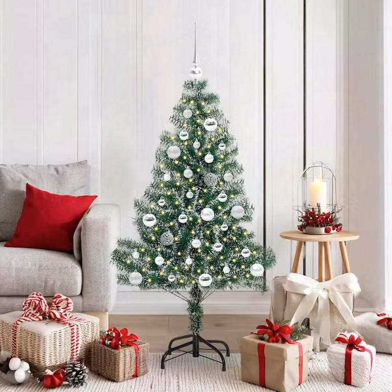Maison Exclusive - Albero di Natale artificiale, ricoperto di neve, con luci LED, altezza 150 cm