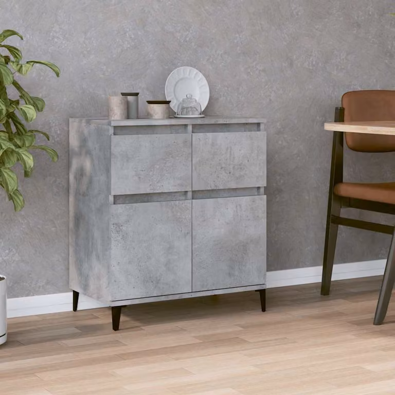 Credenza sospesa vidaXL in stile minimalista, colore grigio opaco, L: 60 cm, P: 35 cm, H: 70 cm
