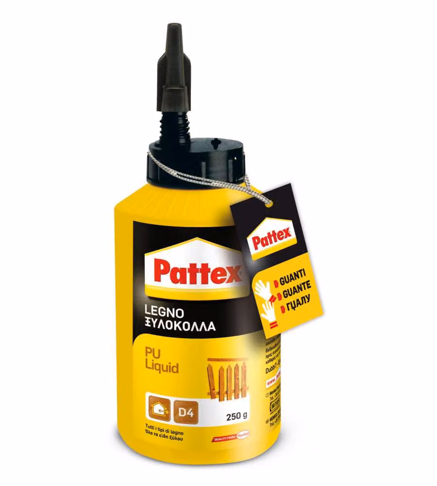 Pattex Legno PU Liquid Colla Poliuretanica Gialla 250 g