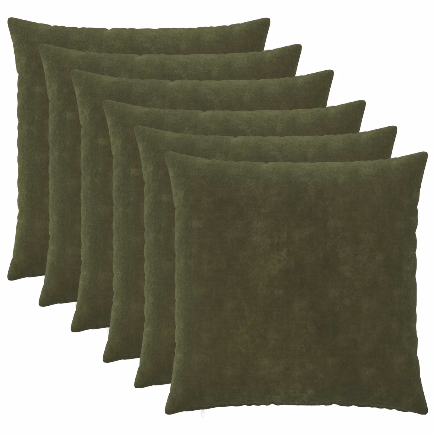 Set di 6 federe vidaXL HEERLEN in microfibra verde, L 70 x P 70 cm