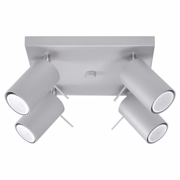 Lampada da soffitto RING 4 grigio 4xGU10 10W acciaio 16x25x25cm Sollux Lighting
