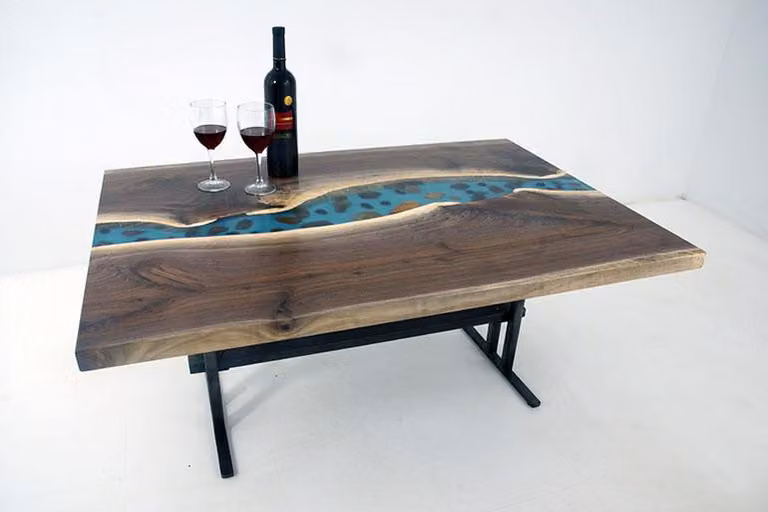 Designer Tisch Handmade Wasserfall Couchtisch Beistelltisch Couchtisch Preis 1qm