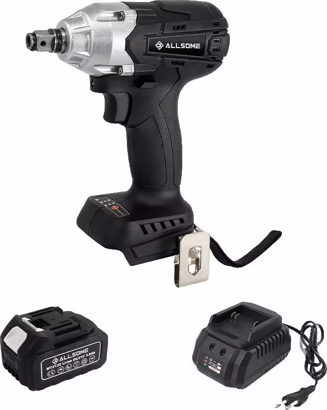 Avvitatore a percussione, motore brushless, coppia 380 N·m, con una batteria, UE