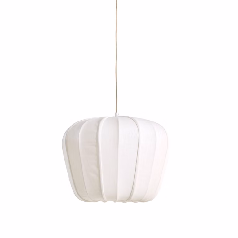 Lampada a sospensione - bianco - Zubedo - tessile - Ø 50cm - E27 - 2979143 - Light & Living