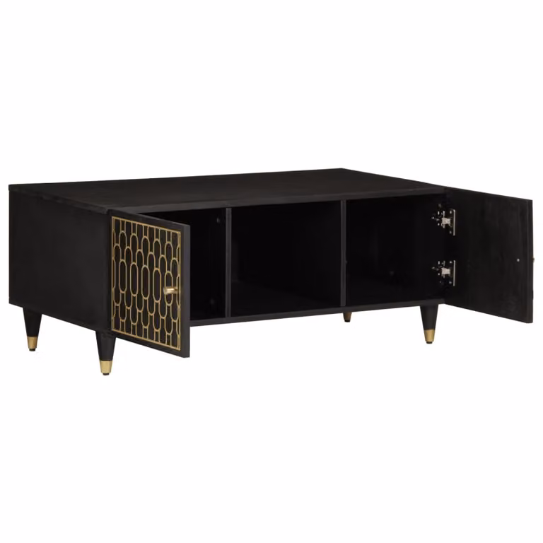 Tavolino da Salotto 100x54x40 cm in Legno Massello di Mango
