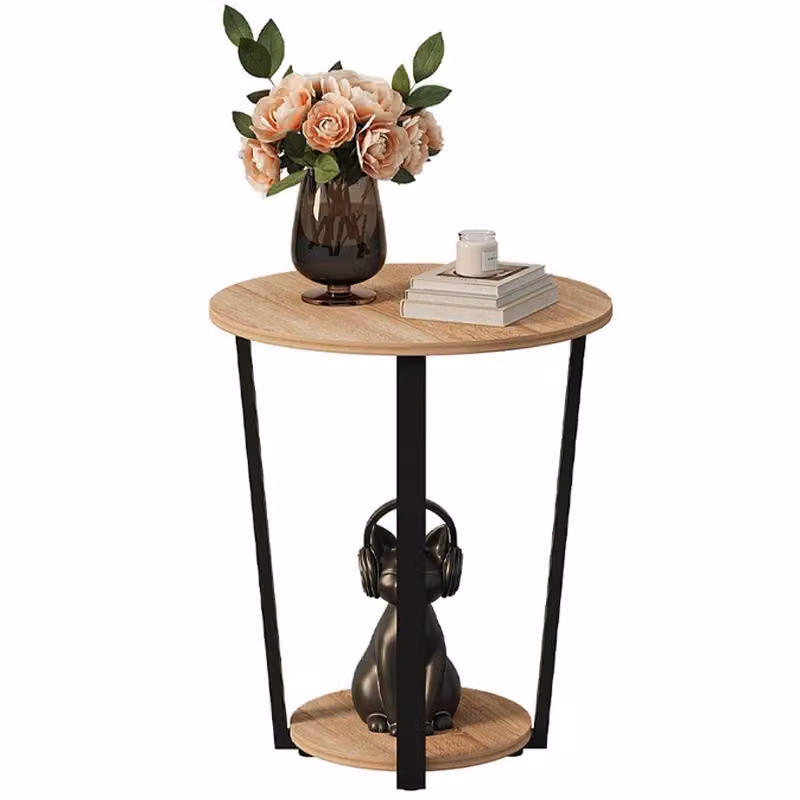 Tavolino Da Salotto / Bancetta – Marrone Chiaro, 50 Cm, Stile Loft Moderno / Industriale Per Il Salotto