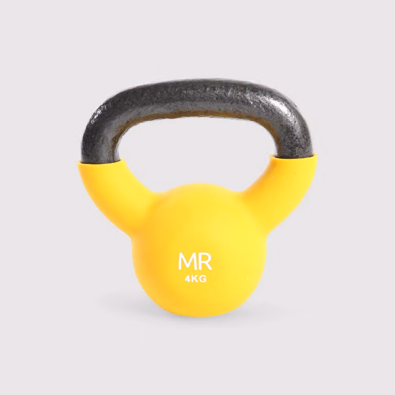 Kettlebell in neoprene 4 kg per esercizi di forza e resistenza