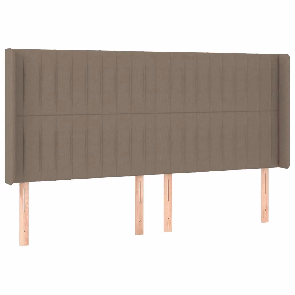 Testiera ad orecchio vidaXL in tessuto beige con struttura in legno L: 183 cm, P: 16 cm, H: 118/128 cm – 2