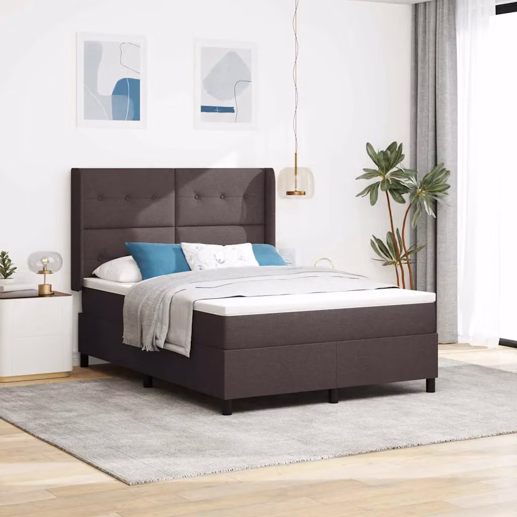 Letto ibrido con materasso vidaXL in tessuto marrone L: 140 cm, P: 190 cm – 1
