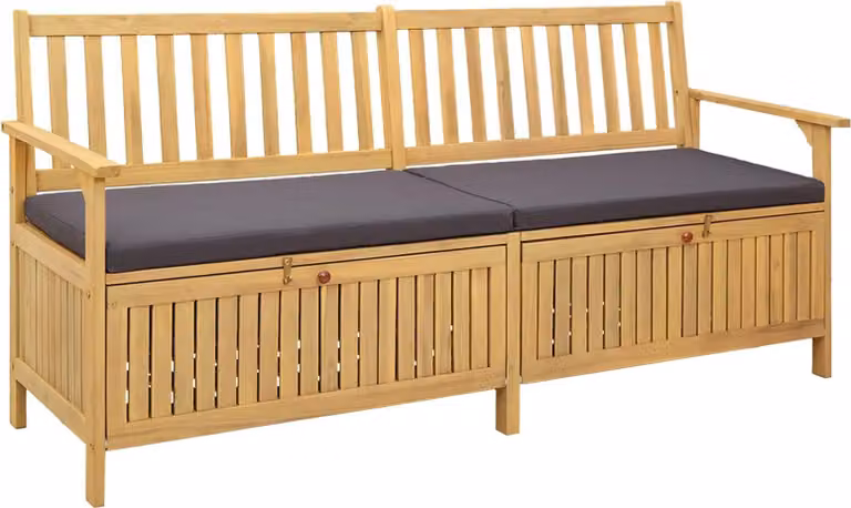 Panchina con contenitore con cuscino con porta 170 x 63 x 84 cm