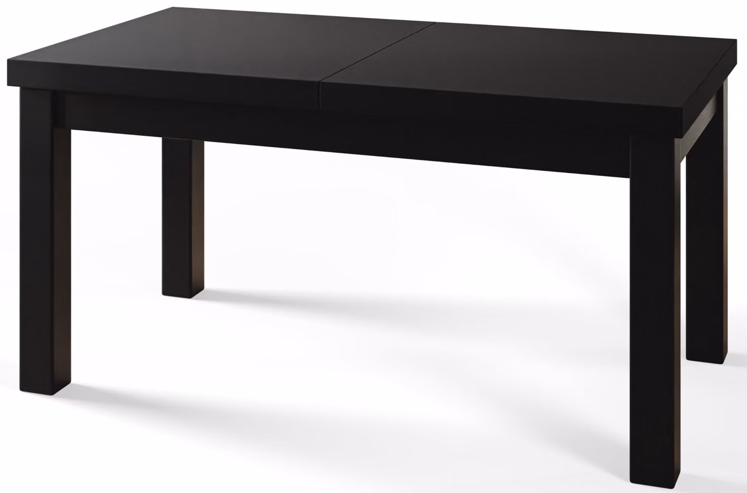 Tavolo Rettangolare per Sala da Pranzo Classico, Allungabile, Dimensioni: 120-160 cm, Nero