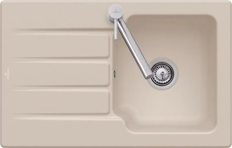 Lavello da cucina Villeroy&Boch, lavello da cucina Architectura 45 Stone White 800x510mm, larghezza base 45cm