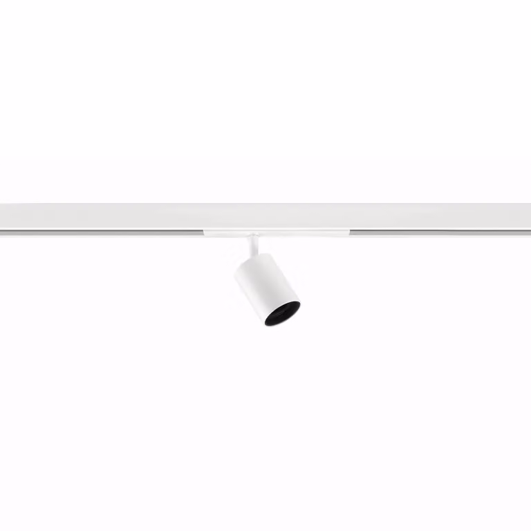 Ivela Faretto su binario Nanoperfetto, bianco, PWM, 48 V 38° 3.000 K dimmerabile, Bianco / Opale, Corridoio, Alluminio, Moderno