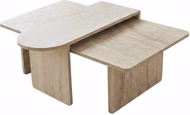 Set da tavolino in legno "Paris" 105 x 60 x 35 cm - Bronzo
