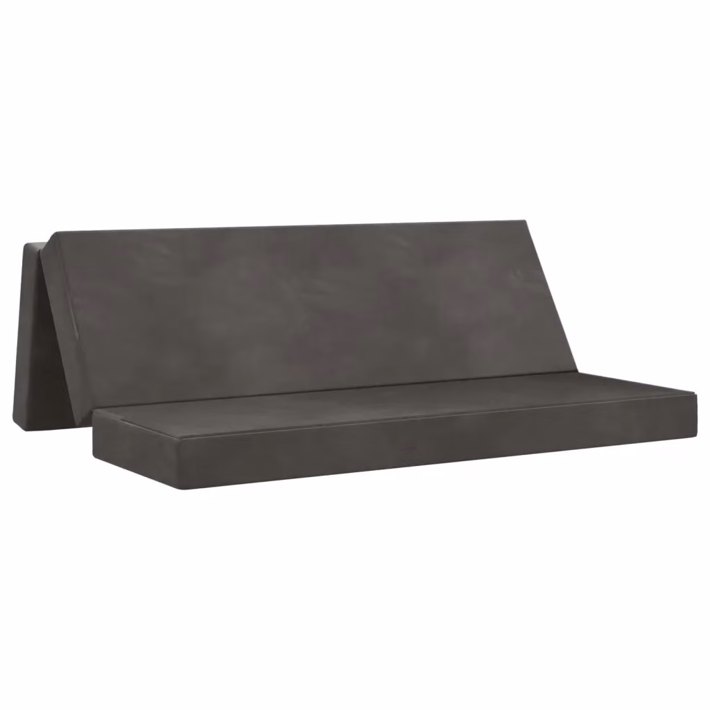 Divano Letto Pieghevole Moderno vidaXL Grigio L: 200 cm, P: 67 cm, H: 45 cm – 2