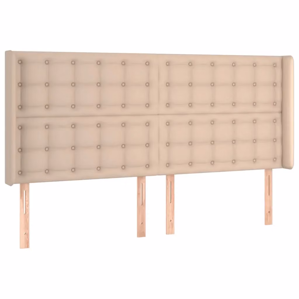 Testiera ad Orecchio vidaXL in Similpelle Beige/Marrone L: 203 cm, P: 16 cm, H: 118 cm – 2